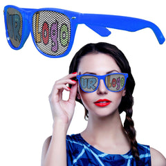 Blue Novelty Custom Sunglasses - 12 Pack