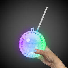 LED Baseball Cup with Straw