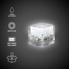 White Liquid-Activated LED Ice Cubes