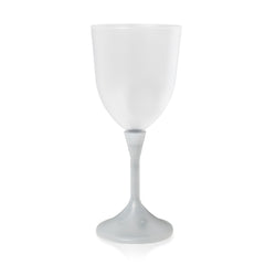 LED 10 oz. Frosted Wine Glass White Stem