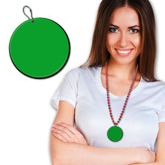 Green Plastic 2 1/2" Medallion