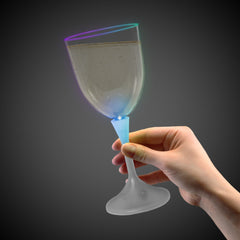 LED 10 oz. Wine Glass White Stem