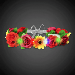 LED Assorted Flowers Halo Headband