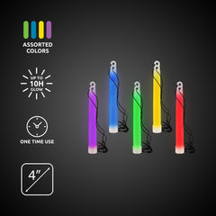 Assorted 4" Glow Sticks Retail Counter Display