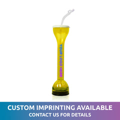 LED Yellow Flashing 17 oz. Yard Glass