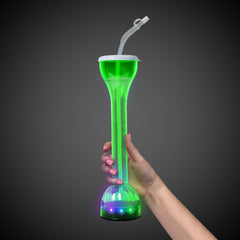 LED Green Flashing 17 oz. Yard Glass