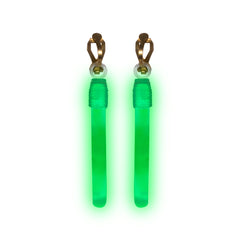 Green Glow Clip-On Earrings