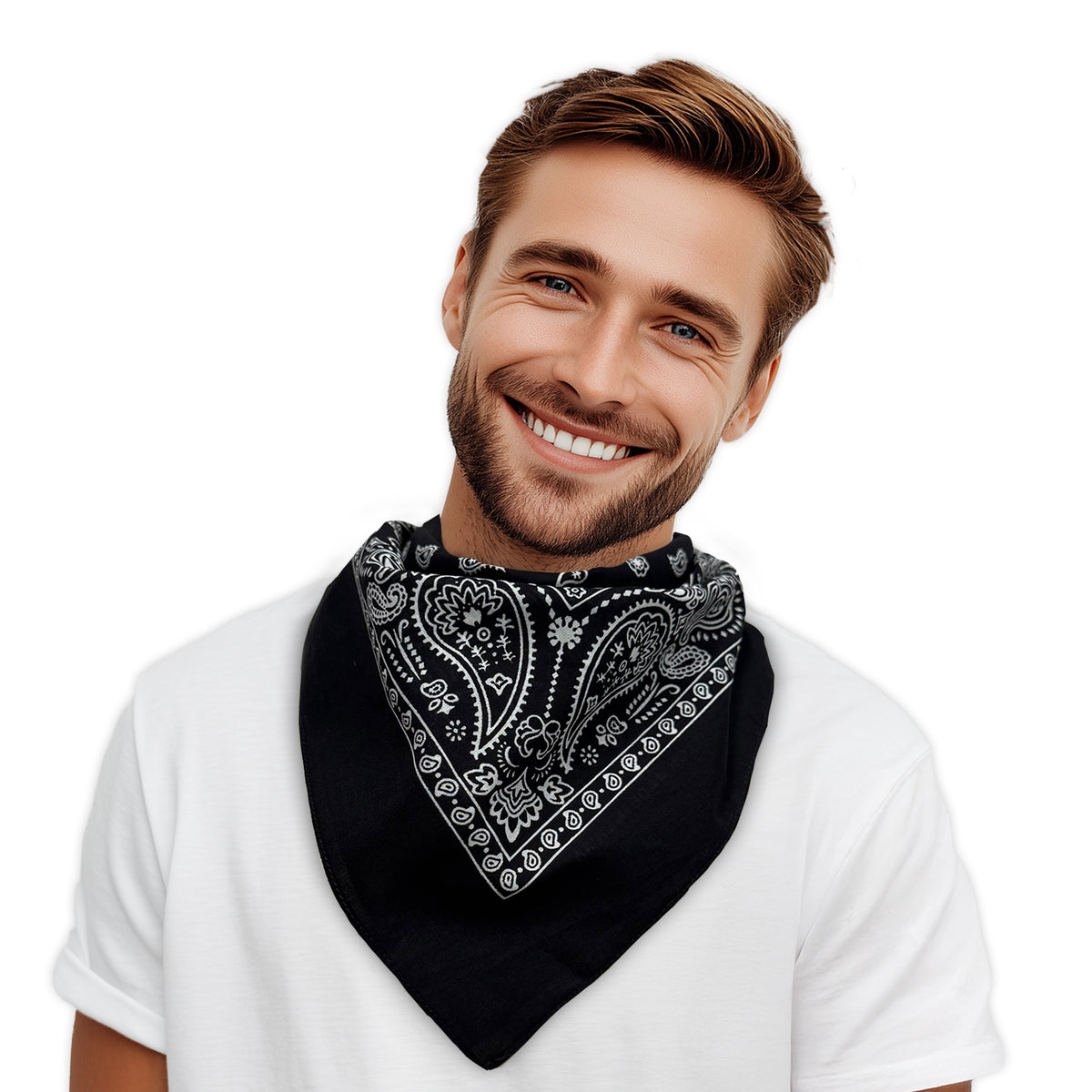 Black Cotton Bandanas