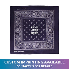 Navy Blue Cotton Bandanas