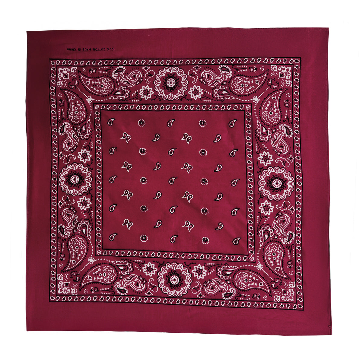 Maroon 22" Cotton Bandanas