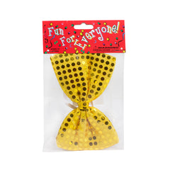 Gold Sequin Bow Tie
