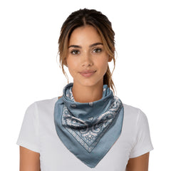 Grey 22" Cotton Bandanas
