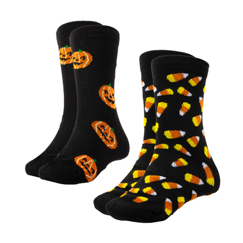 Pumpkin & Candy Corn Socks