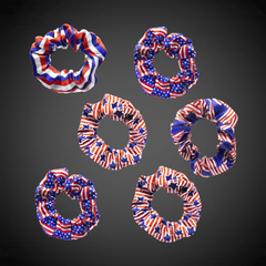 LED Patriotic Hair Scrunchies