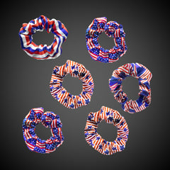 LED Patriotic Hair Scrunchies