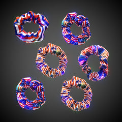 LED Patriotic Hair Scrunchies