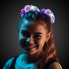 LED Patriotic Hair Scrunchies