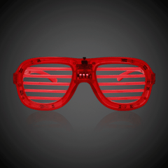 LED Red Slotted Glasses