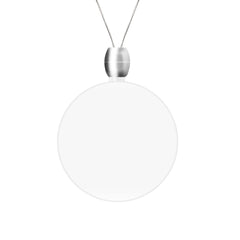 White LED Round Pendant Necklace