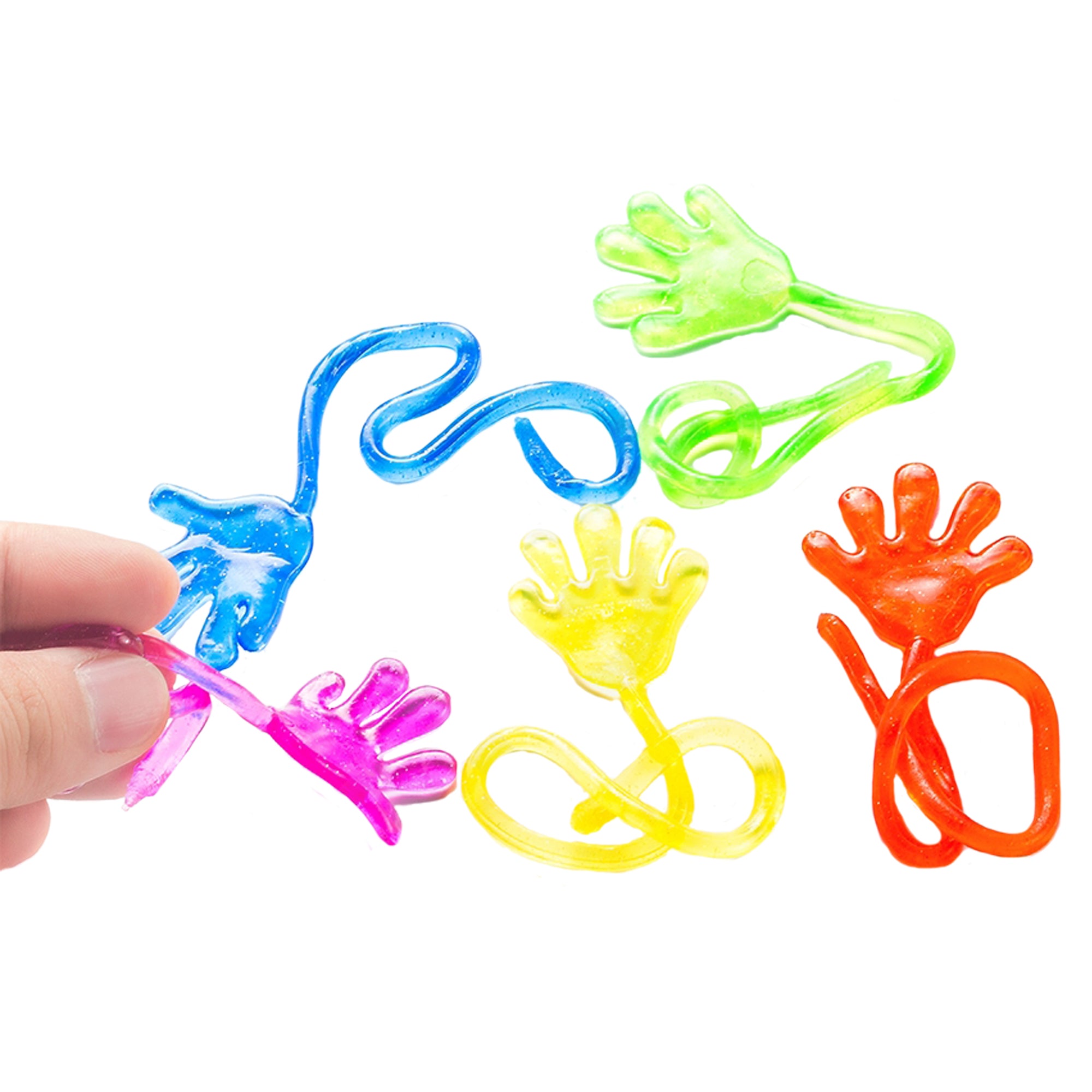 Vinyl Glitter Sticky Hands - 48 pack – Windy City Novelties