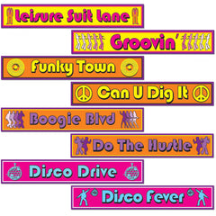 Disco Street Signs Cutouts