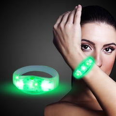 LED Green Stretchy Bangle Bracelet