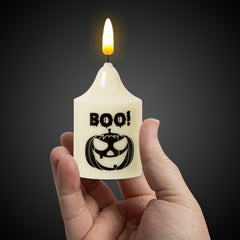LED Halloween Boo Candles Retail Counter Display