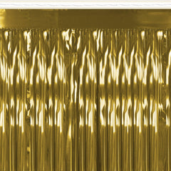 Gold Metallic Fringe Table Skirt