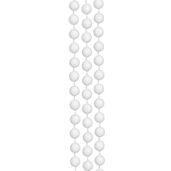White 33" 7mm Bead Necklaces