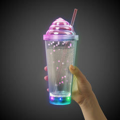 LED Pink Ice Cream Soda 13 oz. Tumbler
