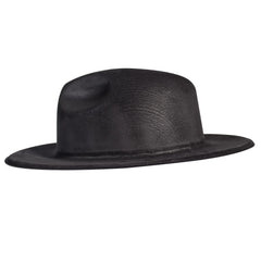 Black Velour Gangster Fedora Hats
