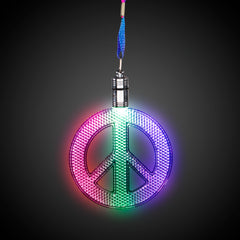 LED Peace Sign Necklaces