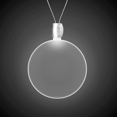 White LED Round Pendant Necklace