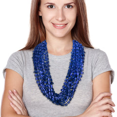 Blue Bead Beer Mug 33" Necklaces