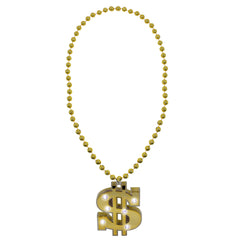 LED Gold Dollar Sign Necklace