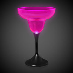 Neon Pink LED 10 oz. Margarita Glass