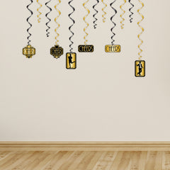 Roaring 20's Hanging Whirl Decorations