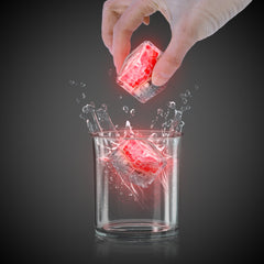 Red Liquid-Activated LED Ice Cubes