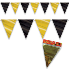 Black & Gold Pennant Banner