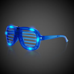 LED Blue Slotted Glasses