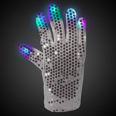 Rock Star LED Right Hand Sequin Glove