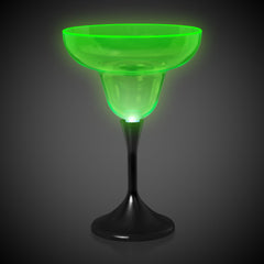 Neon Green LED 10 oz. Margarita Glass