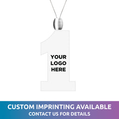 LED Blue #1 Pendant Necklace