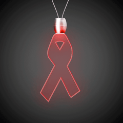 Red LED Ribbon Pendant Necklaces
