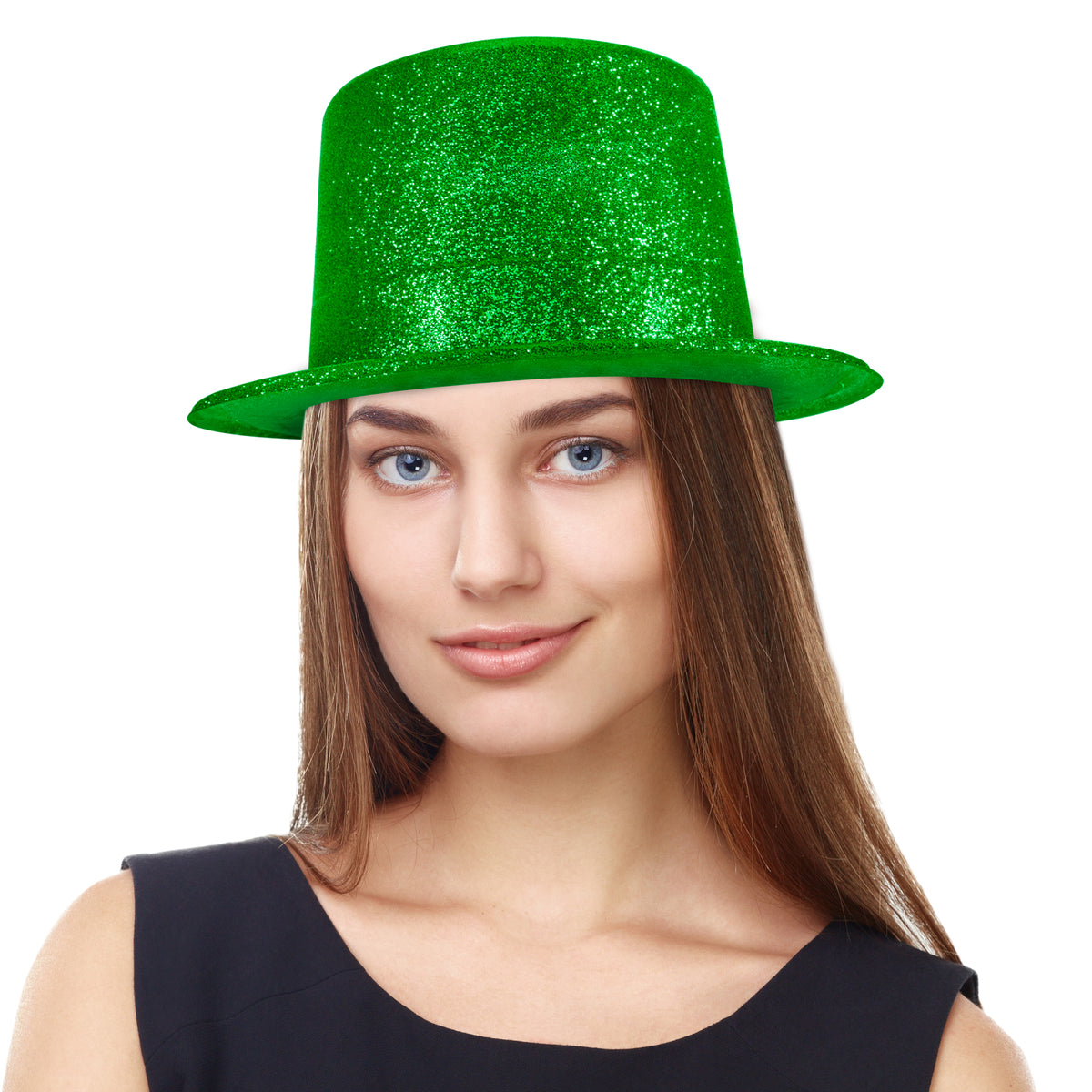 Green Riding Hat Green Glitter Top Hat – Windy City Novelties