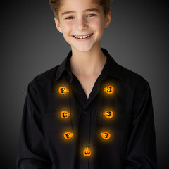 LED Halloween Necklaces Retail Hanging Display