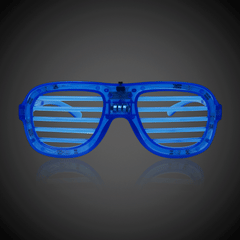 LED Blue Slotted Glasses