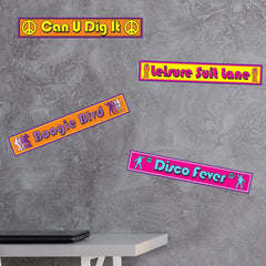 Disco Street Signs Cutouts