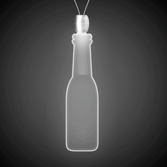 White LED Round Bottle Pendant Necklace