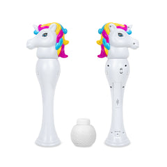 LED Unicorn Bubble Wand with Bubbles